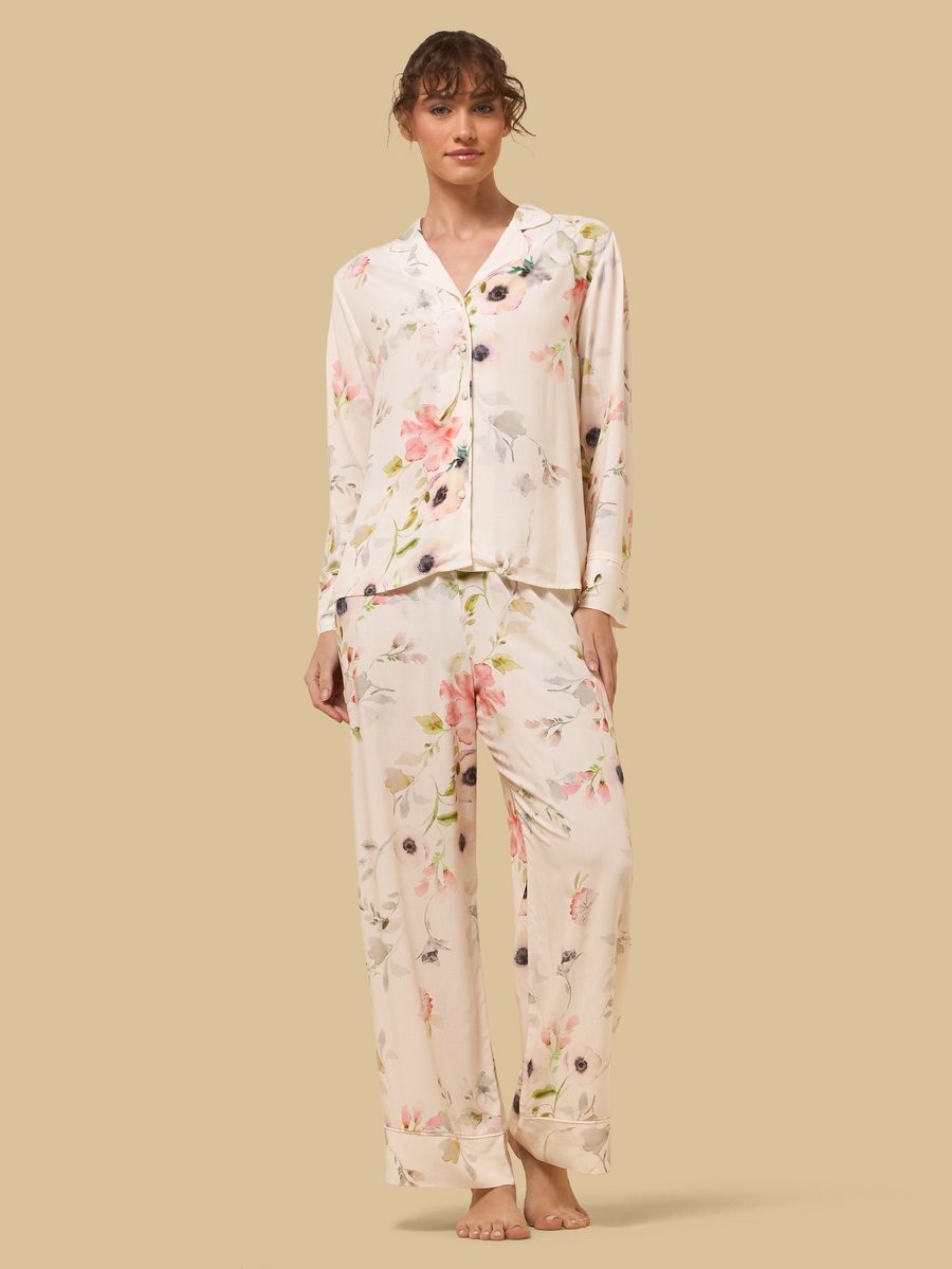 Floral Print Viscose Pyjama Set