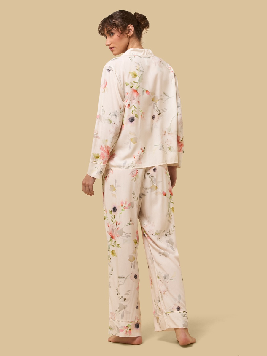 Floral Print Viscose Pyjama Set