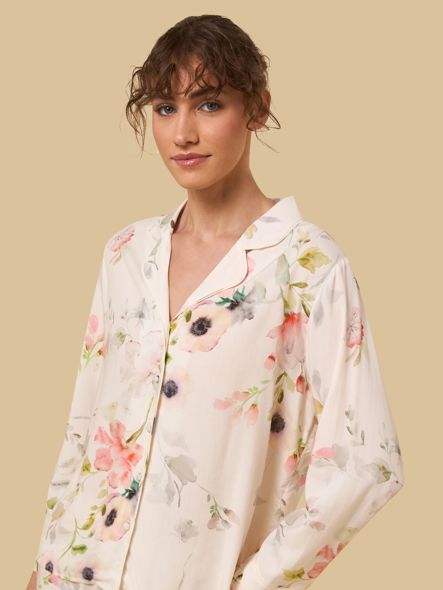 Floral Print Viscose Pyjama Set