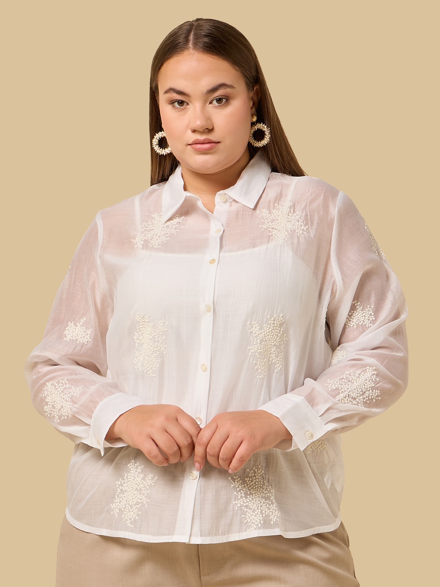 Floral Embroidered Shirt