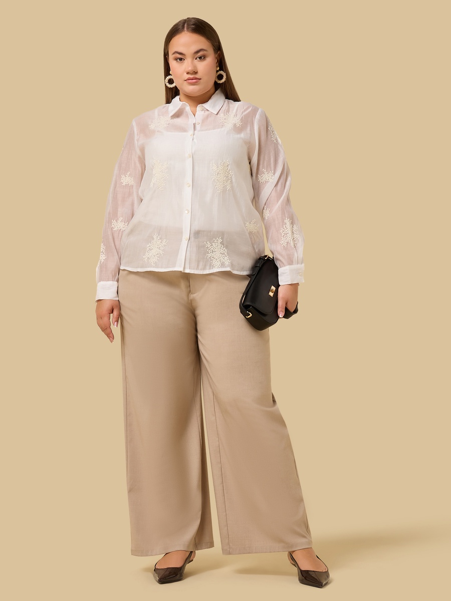 Floral Embroidered Shirt