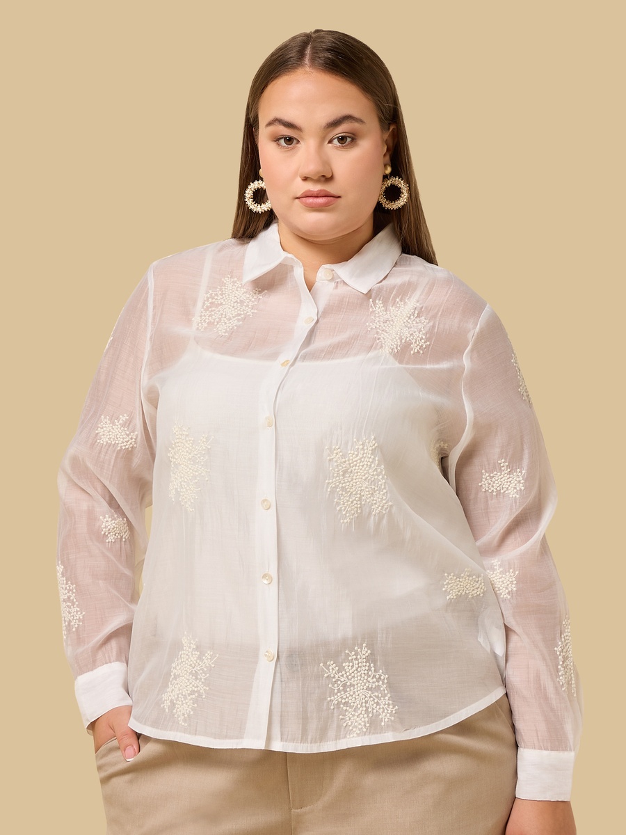 Floral Embroidered Shirt