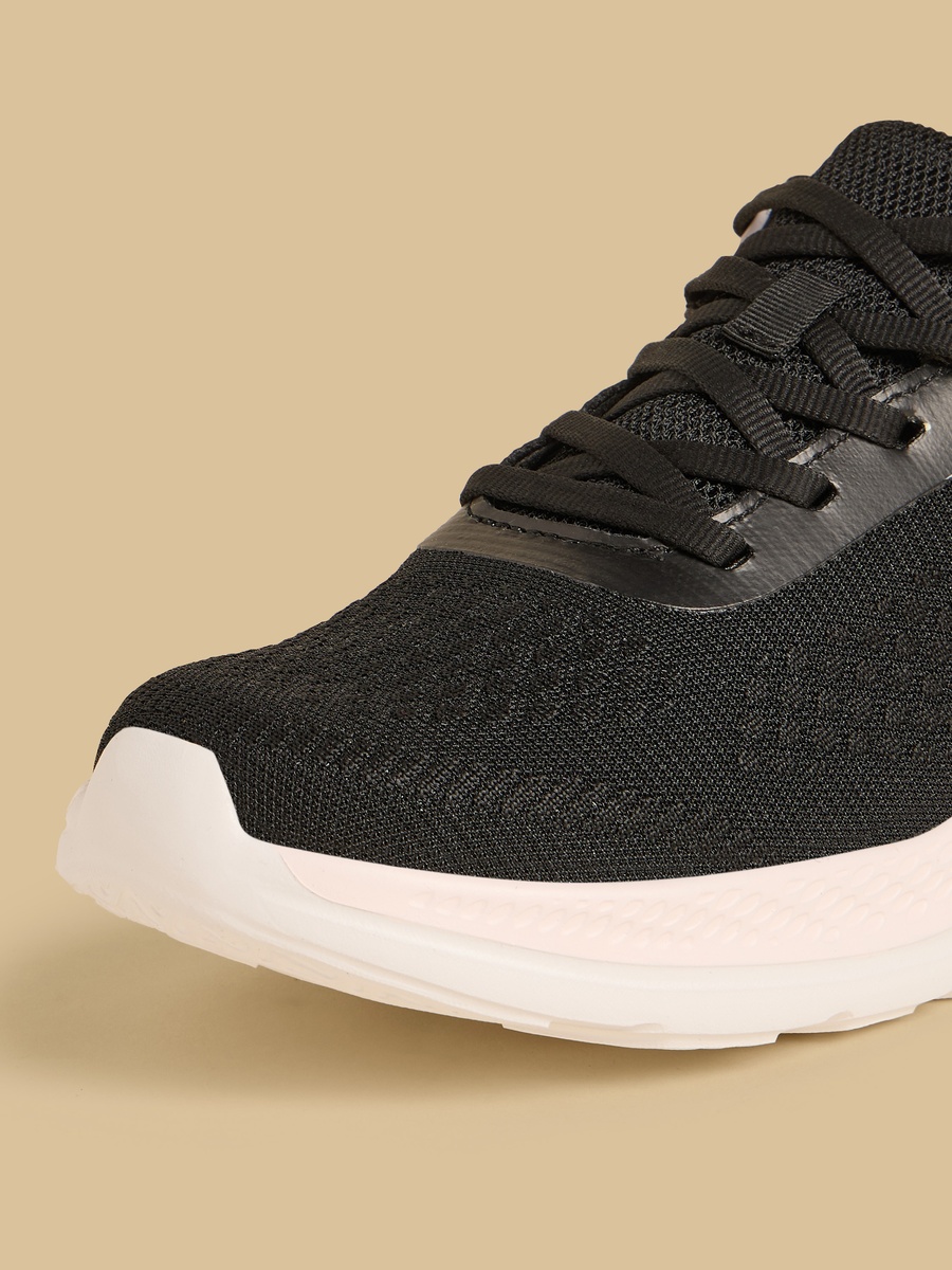 Panelled Lace-Up Sports Shoes