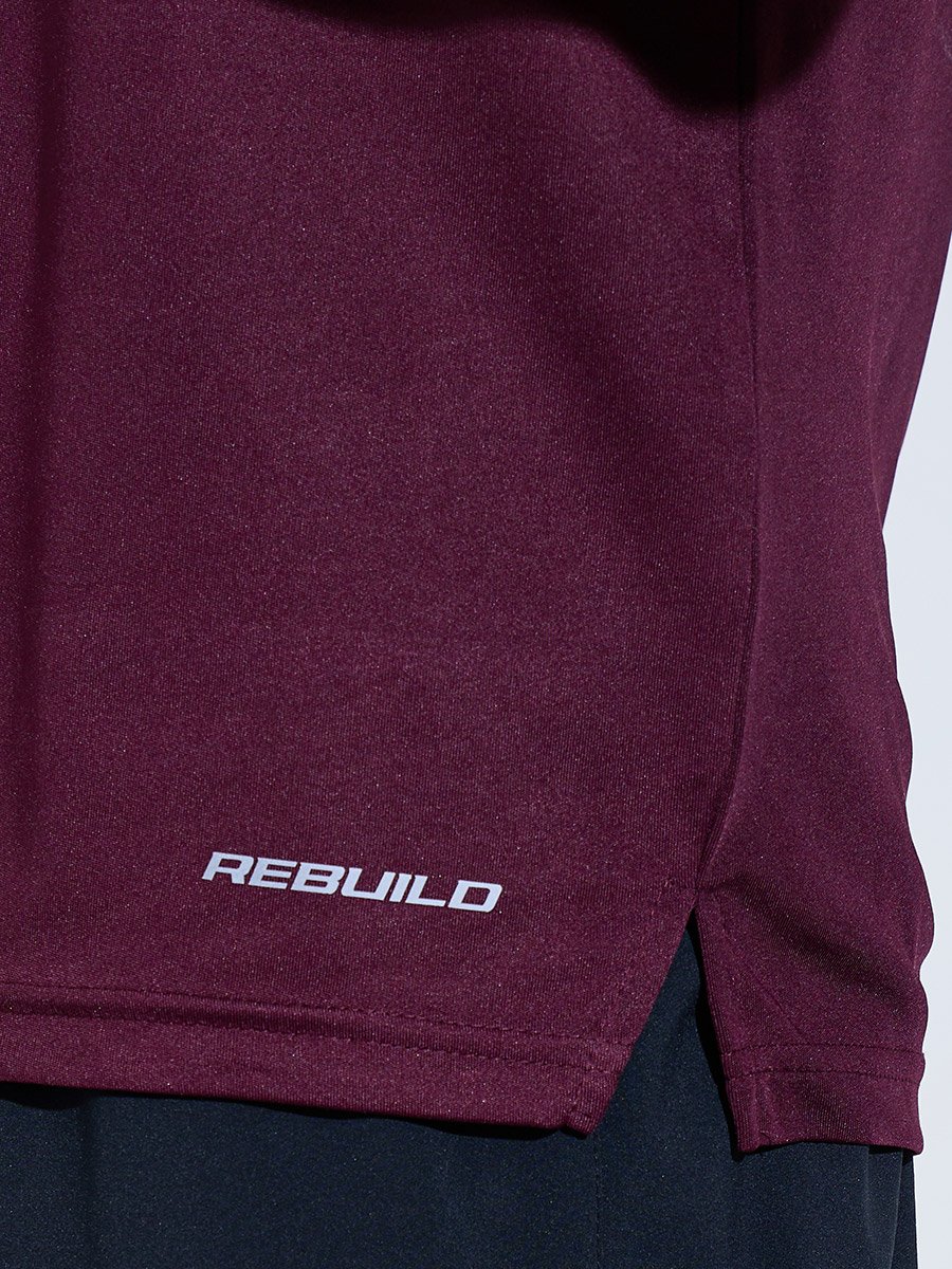 Men Maroon Graphic Print Side Slit Regular Fit T-Shirt