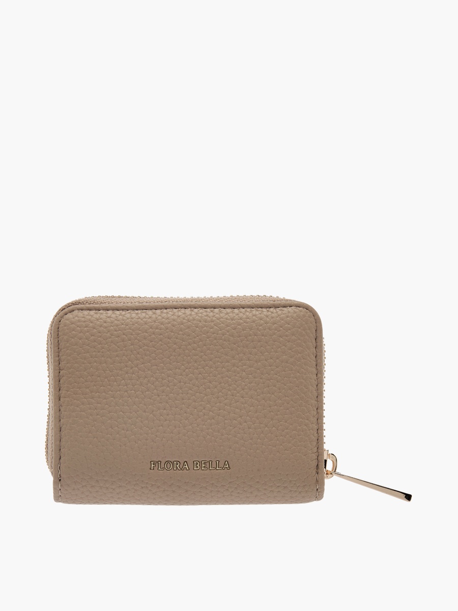 Textured Wallet with Zip Closure