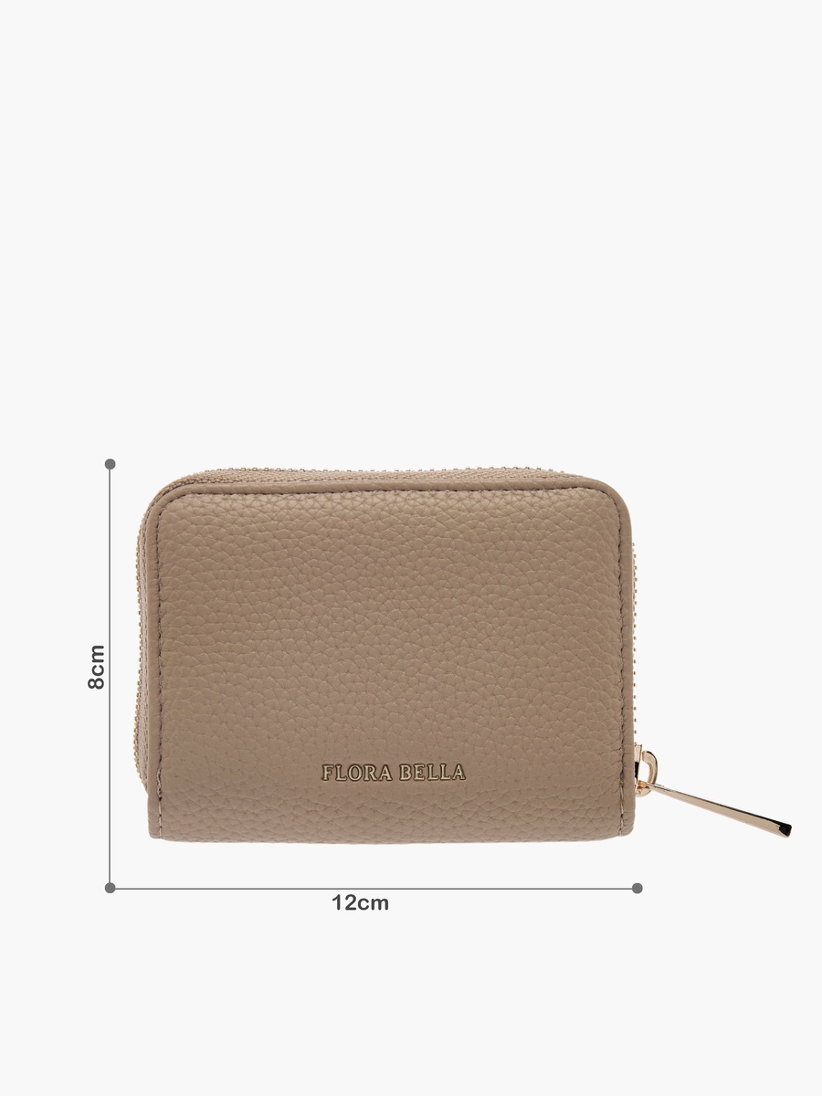 Textured Wallet with Zip Closure