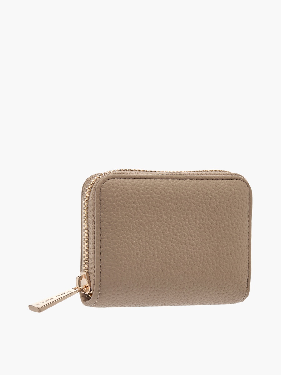 Textured Wallet with Zip Closure
