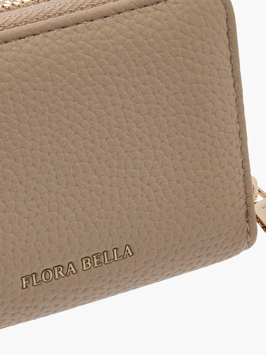 Textured Wallet with Zip Closure