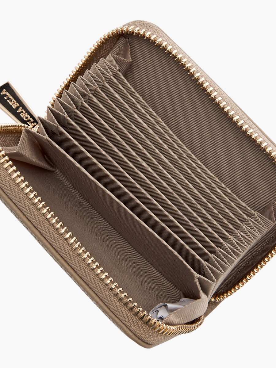 Textured Wallet with Zip Closure