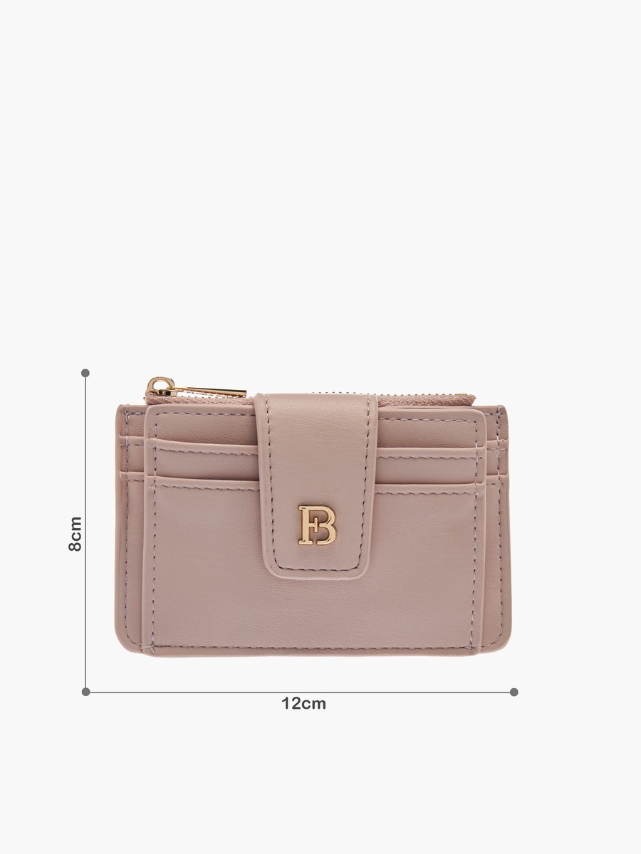 Solid Card Holder with Zip Closure