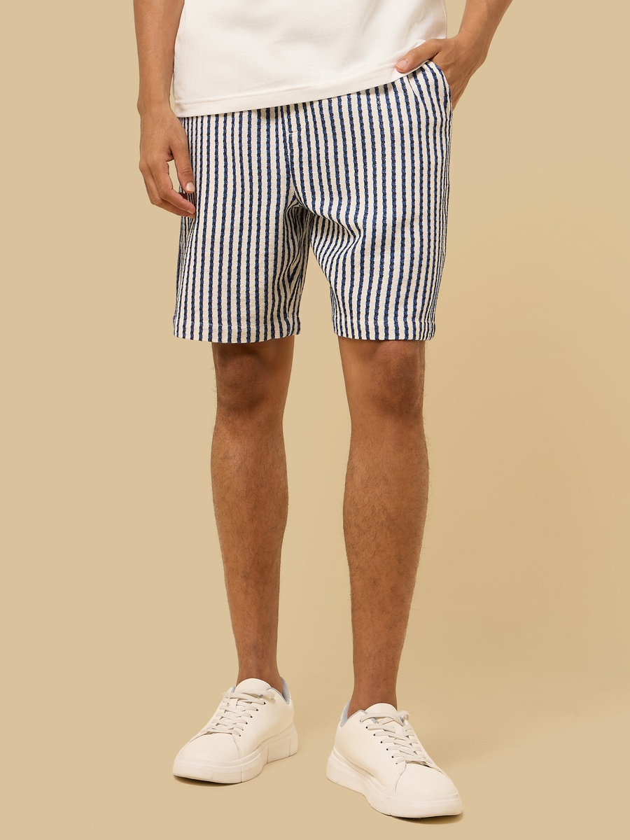Striped Relaxed Fit Shorts