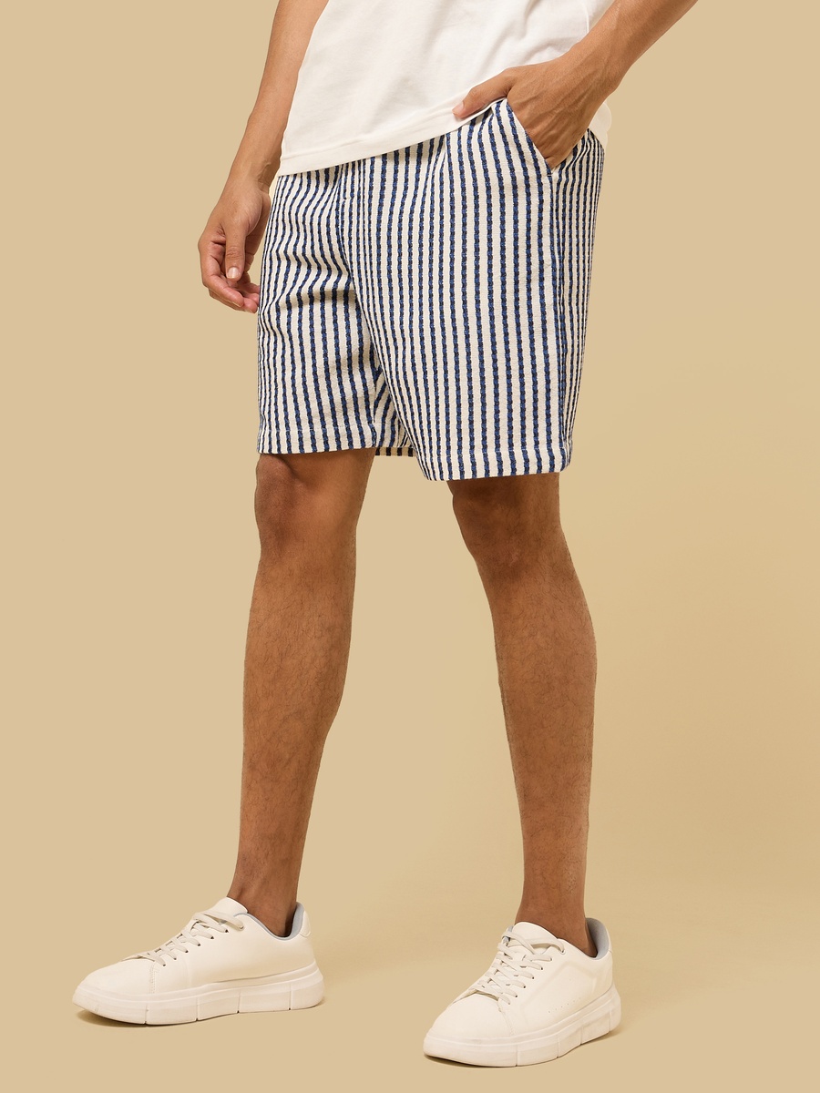 Striped Relaxed Fit Shorts