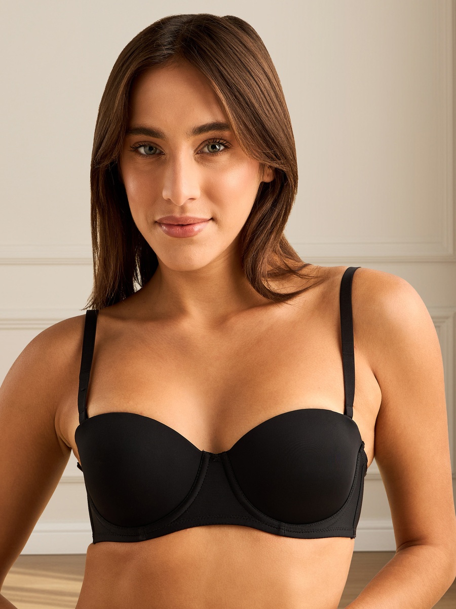 Backless Padded Wired Balconette Bra