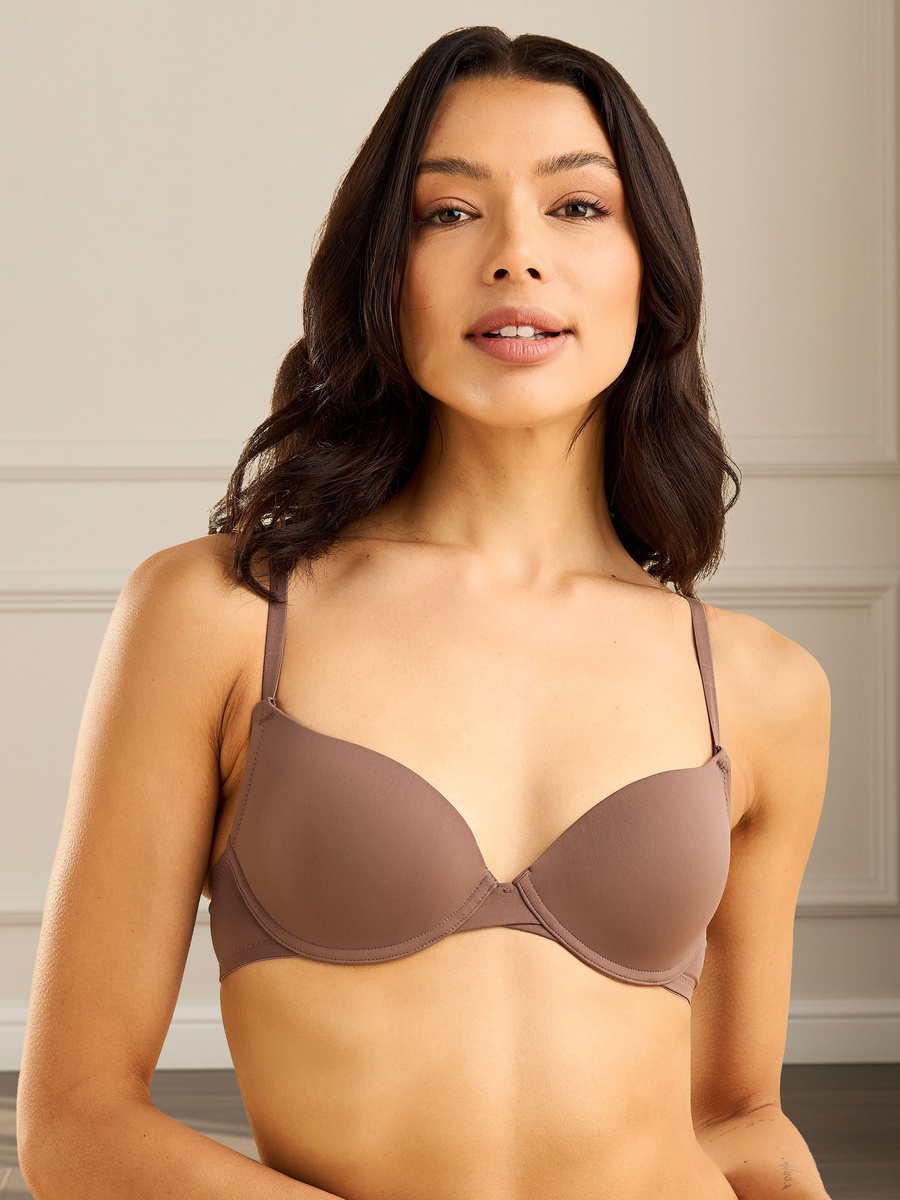 Microfibre Padded Plunge Bra