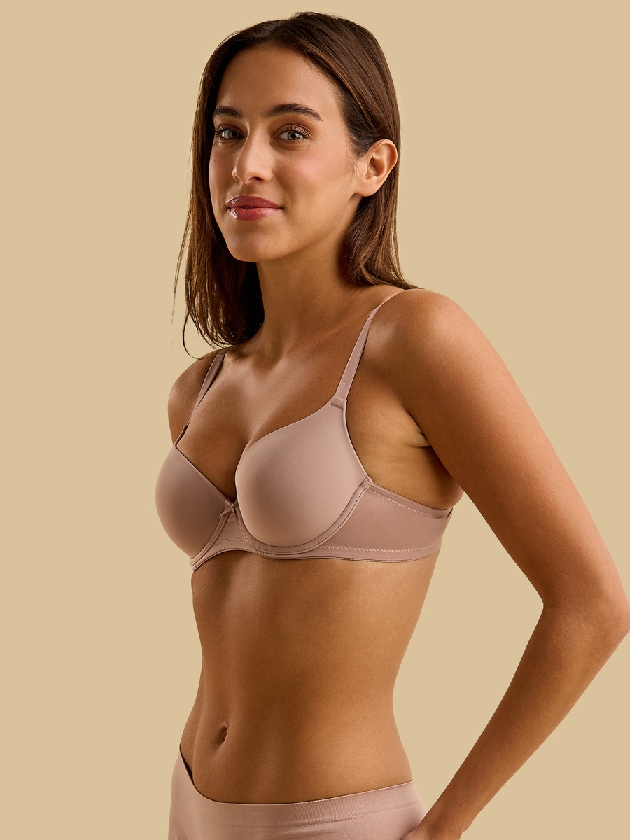 Microfiber Padded Wired Demi Bra