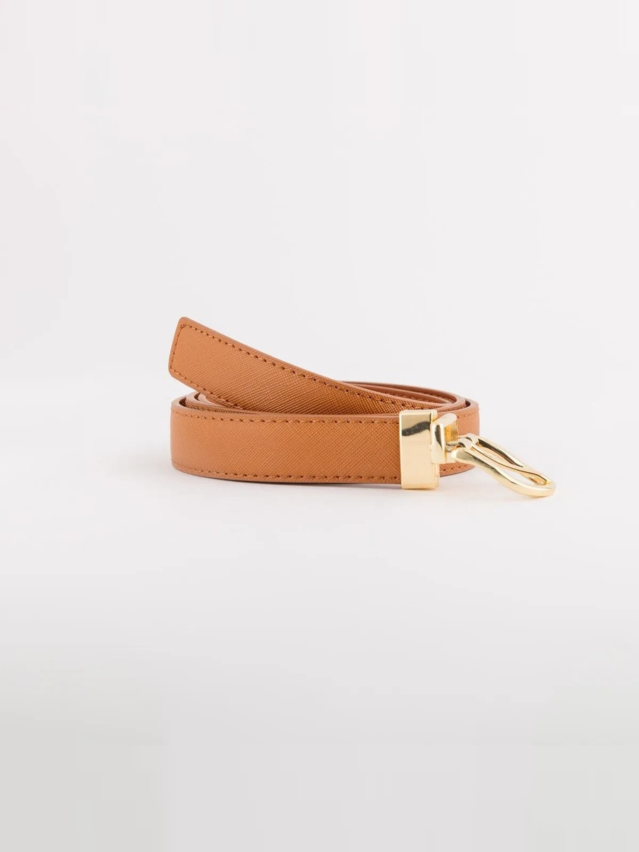 Brown Cinture Continuative Reversible Buckle Belt