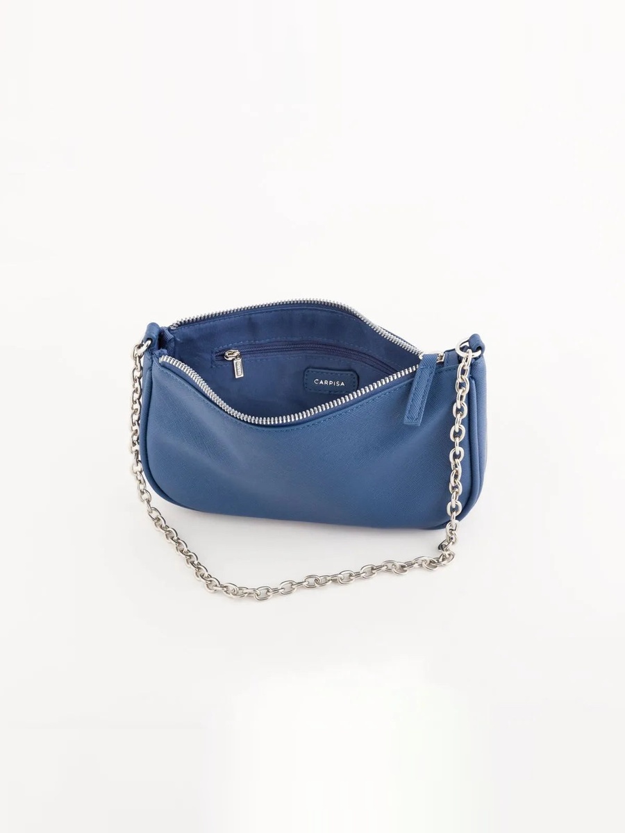 Dual Zip Pocket Trevis Crossbody Bag