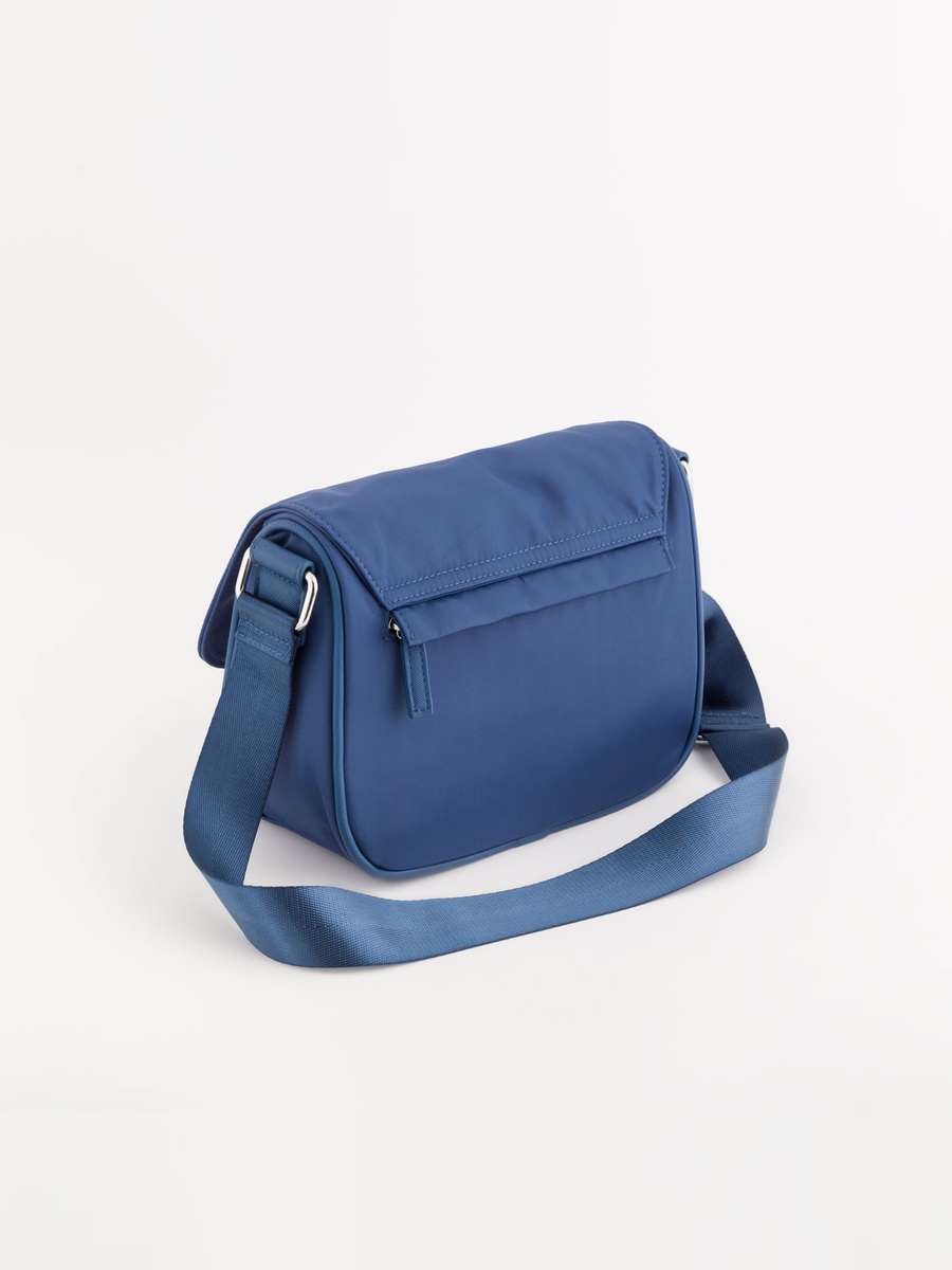 Solid Flap Trevis Crossbody Bag