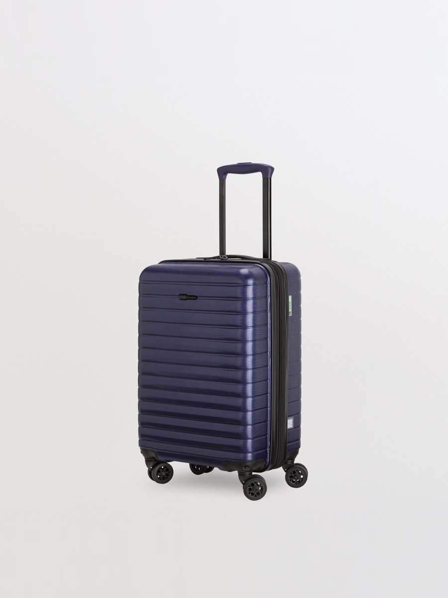 Twice Go Navy Blue Small Hard Trolley Bag