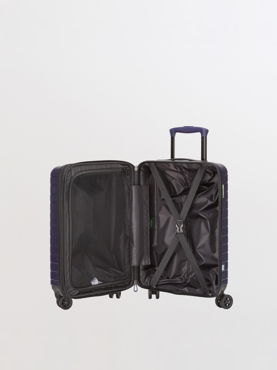 Twice Go Navy Blue Small Hard Trolley Bag