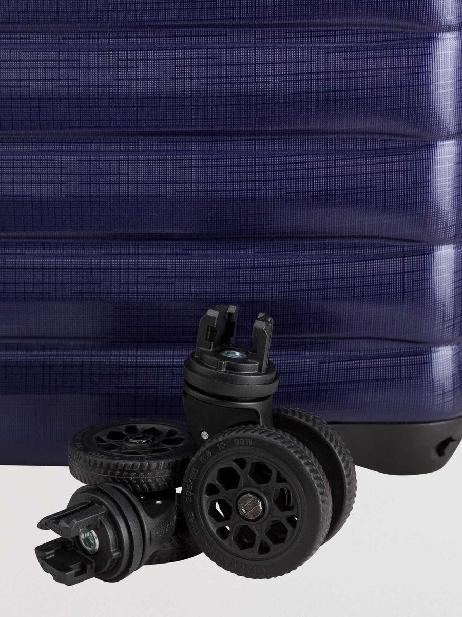 Twice Go Navy Blue Small Hard Trolley Bag