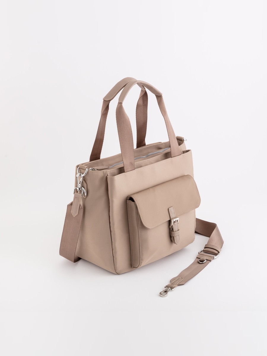 Trevis Handbag with Buckle Flap Pocket