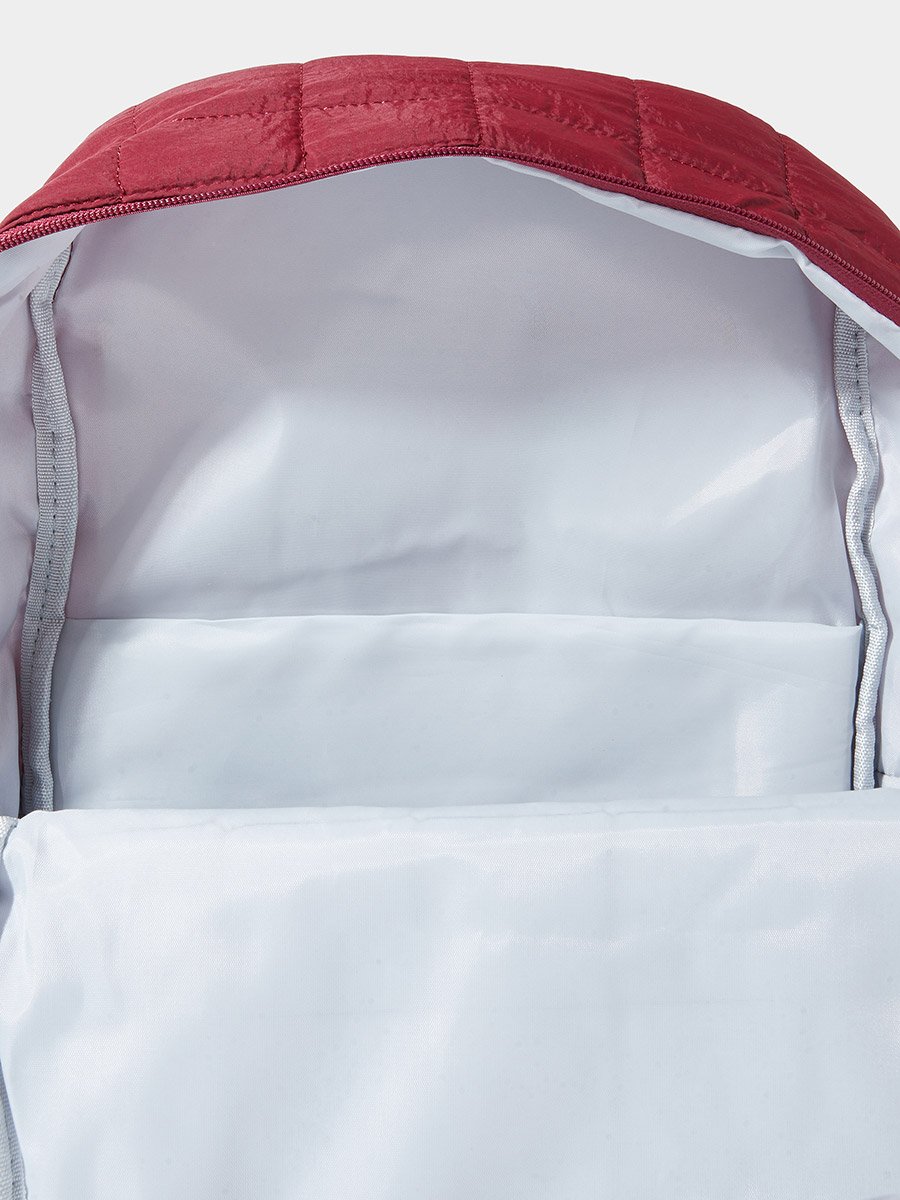 Solid Padded Backpack with Front Pocket