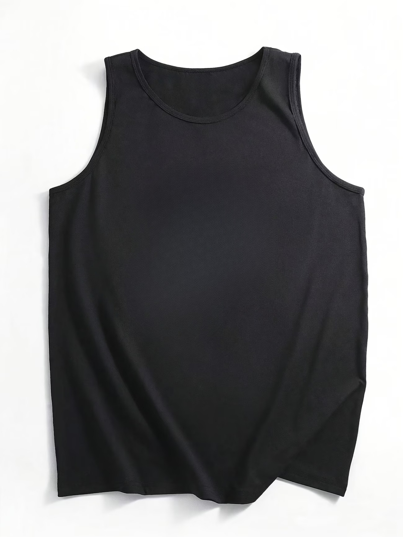 Men Black Slogan Print Tank Top