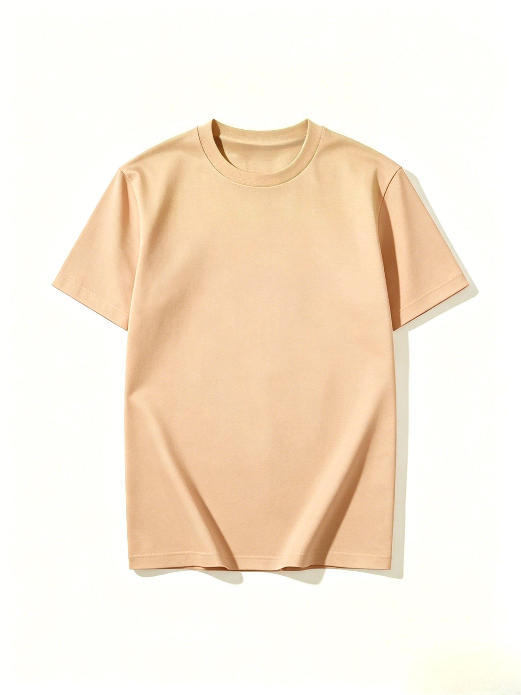 Men Beige Regular Fit Short Sleeve Round Neck T-Shirt