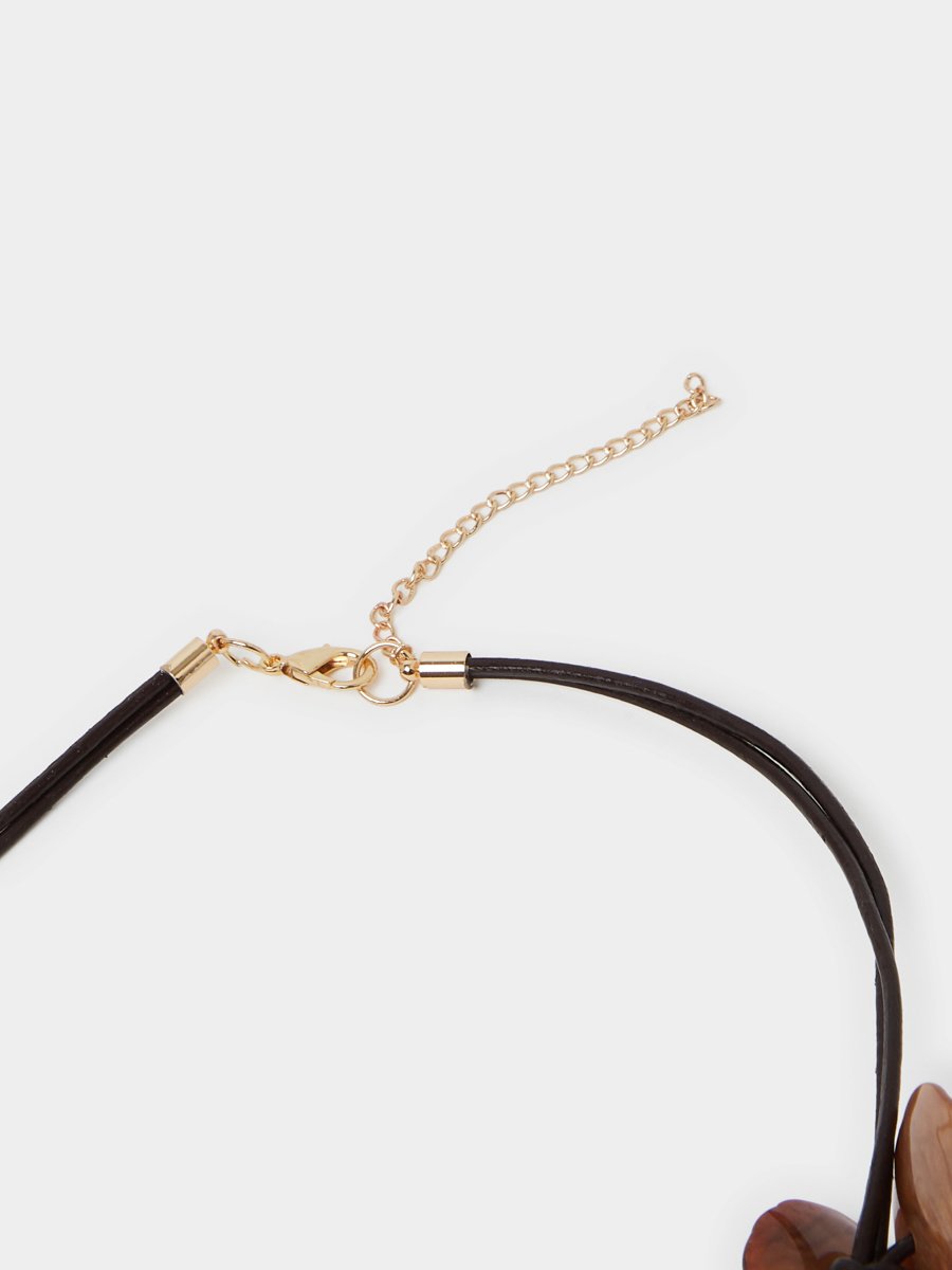 Brown Shell Beaded Necklace