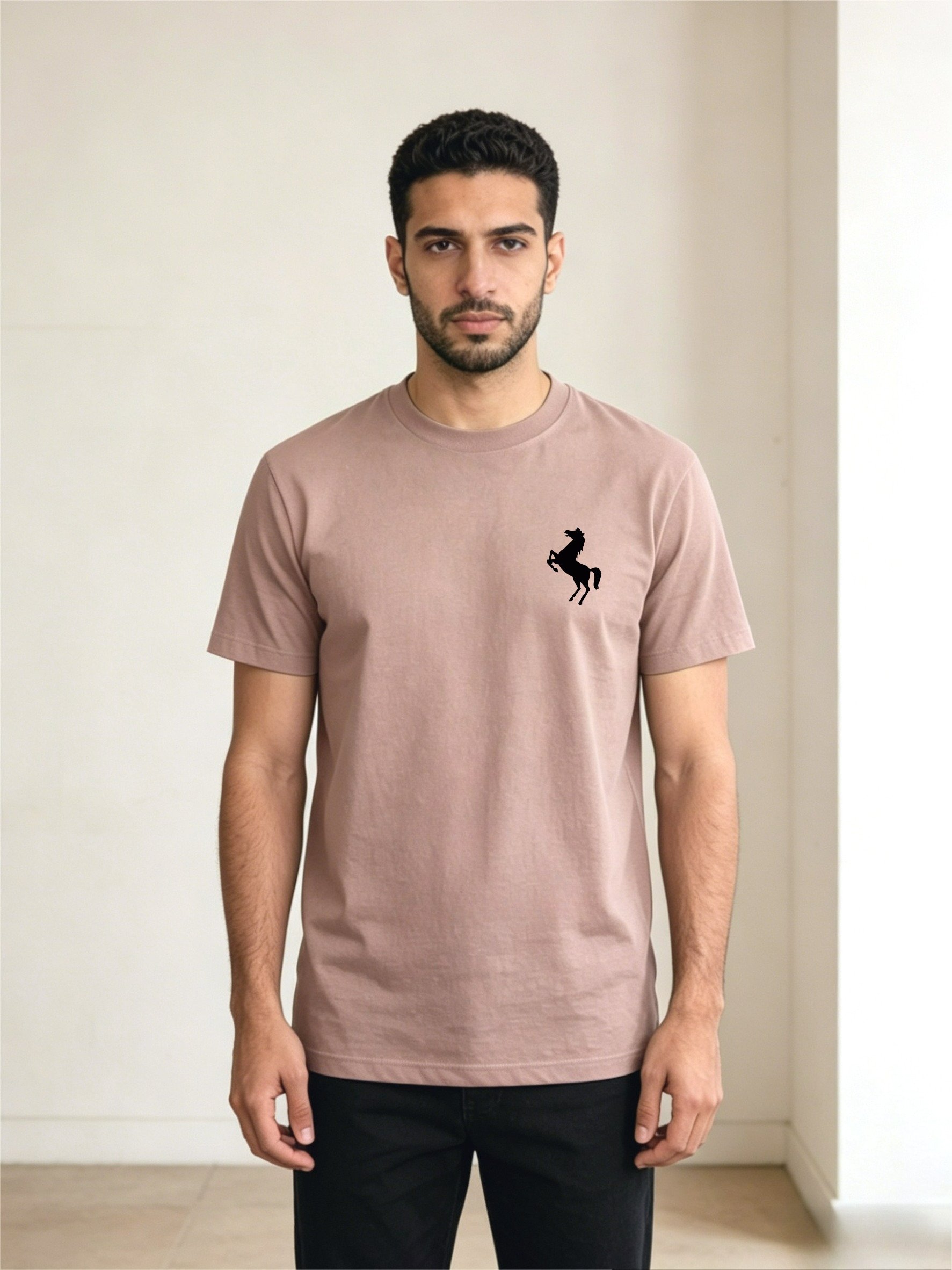 Men Dark Pink Graphic Print T-Shirt