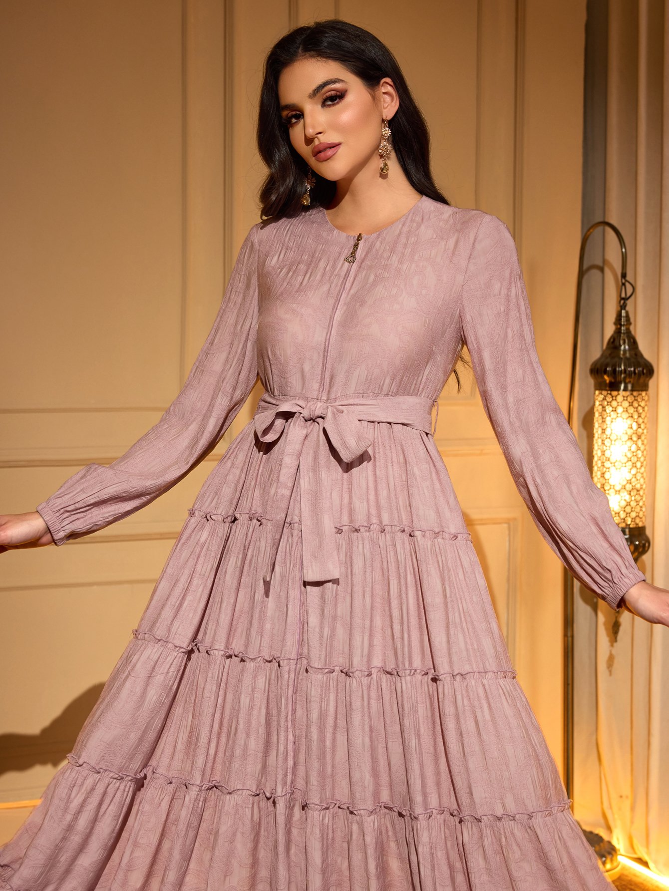 Plain Tiered Maxi Dress