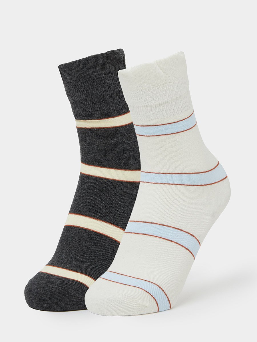 Pack of 2 - Stripe Crew Socks