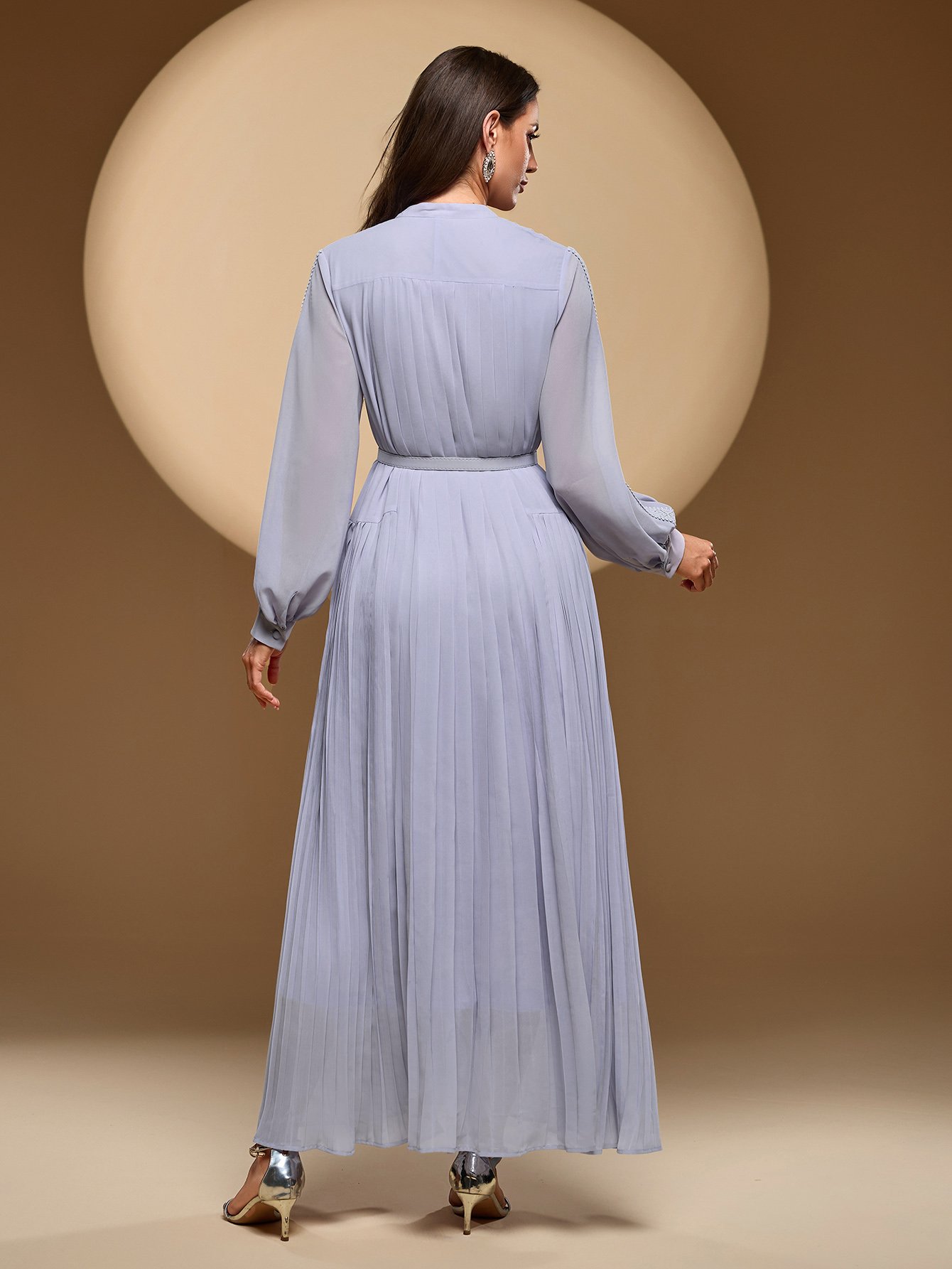 Plain Lace Detail Maxi Dress