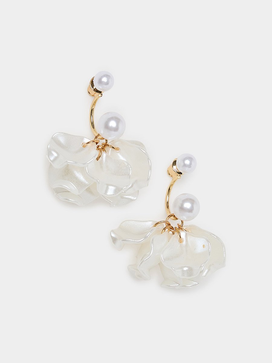 Pearl Flower Stud Earrings