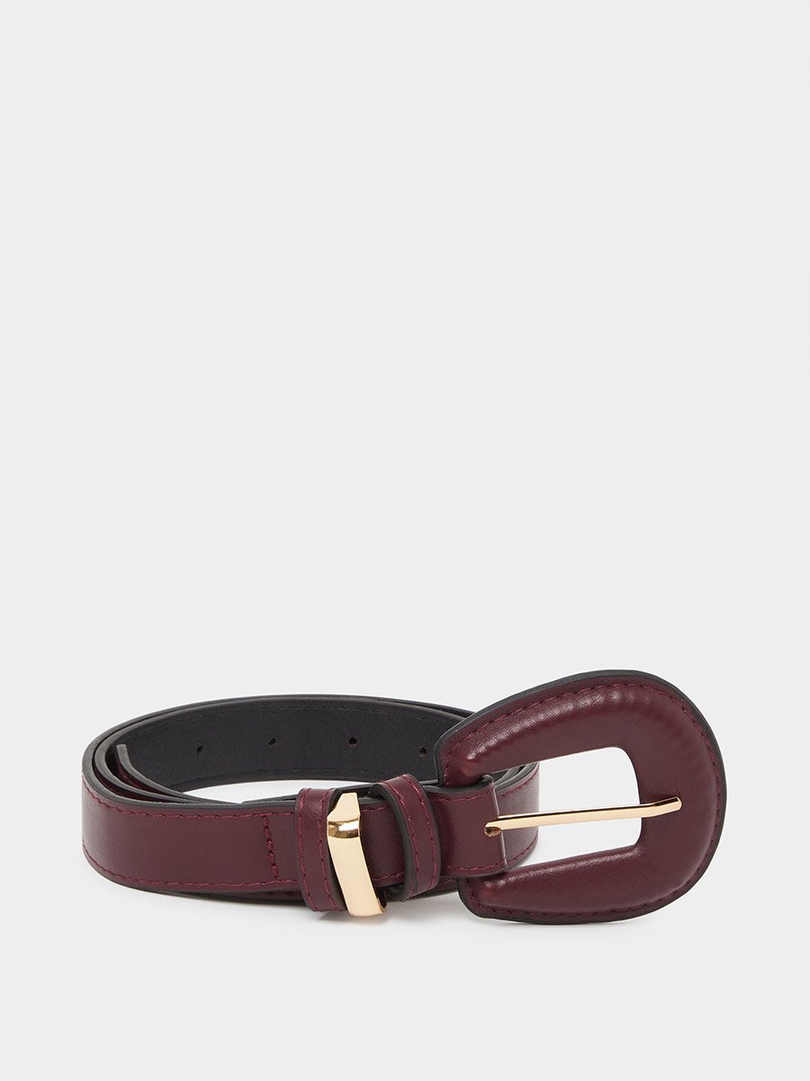 Burgundy Slim Belt