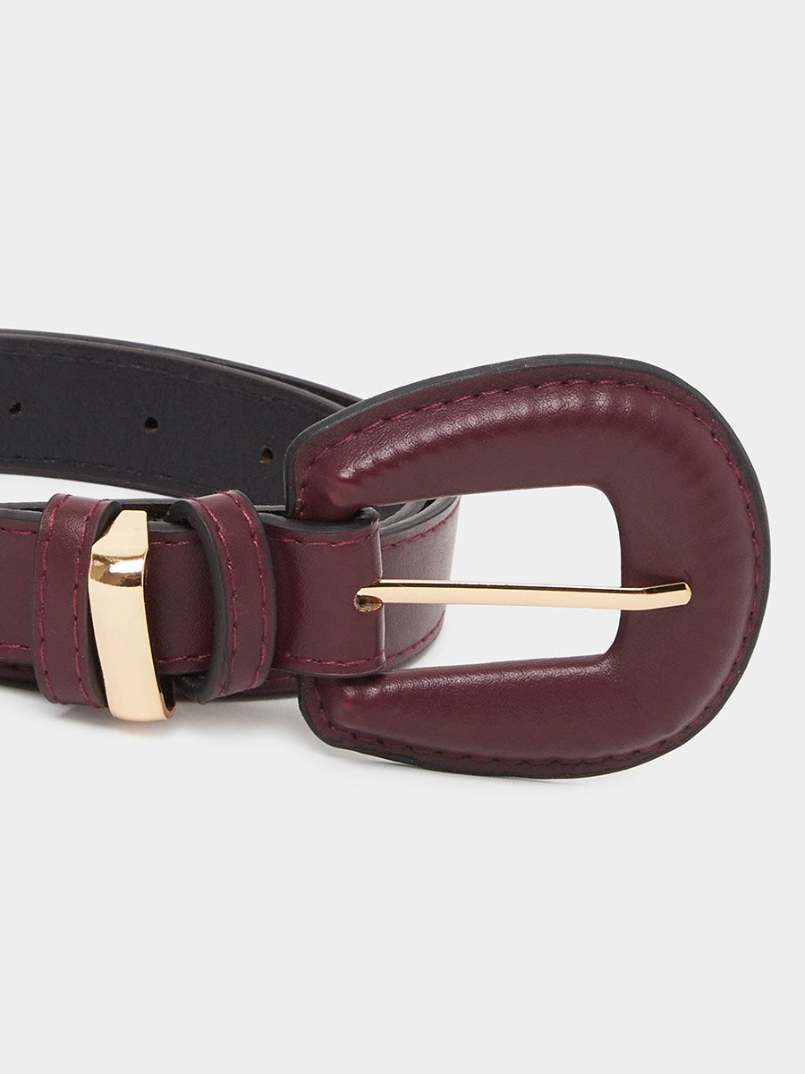 Burgundy Slim Belt