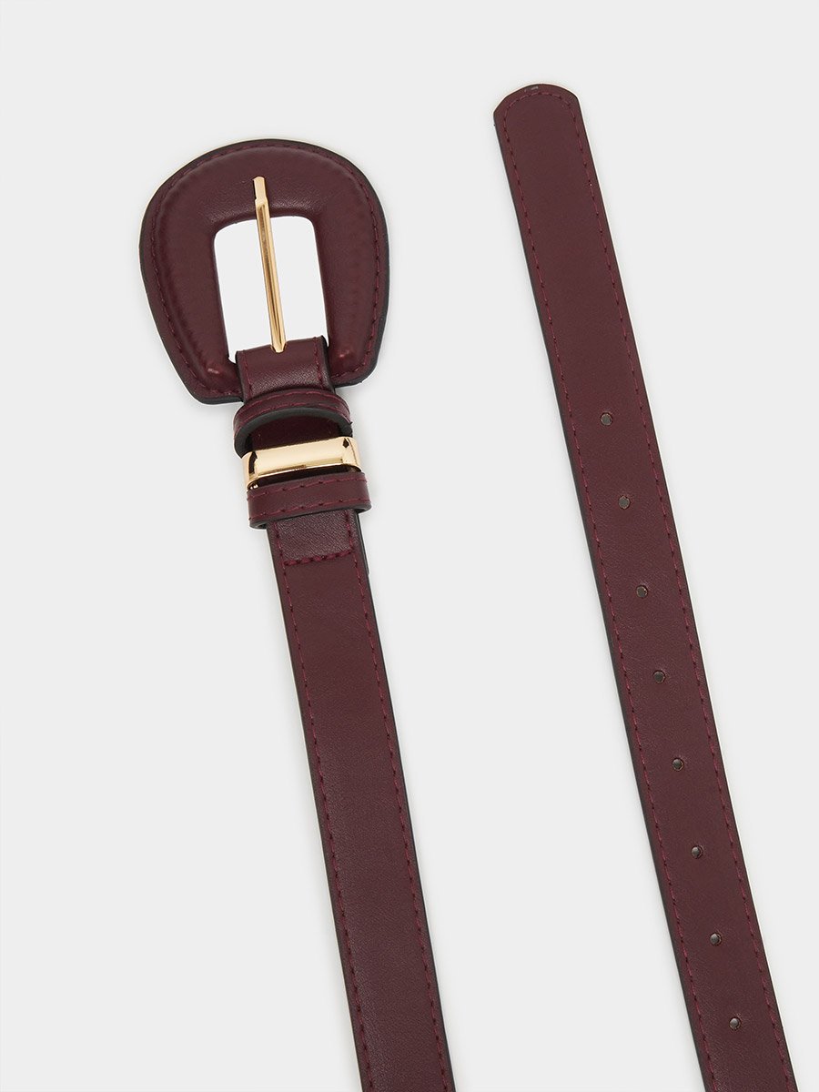 Burgundy Slim Belt