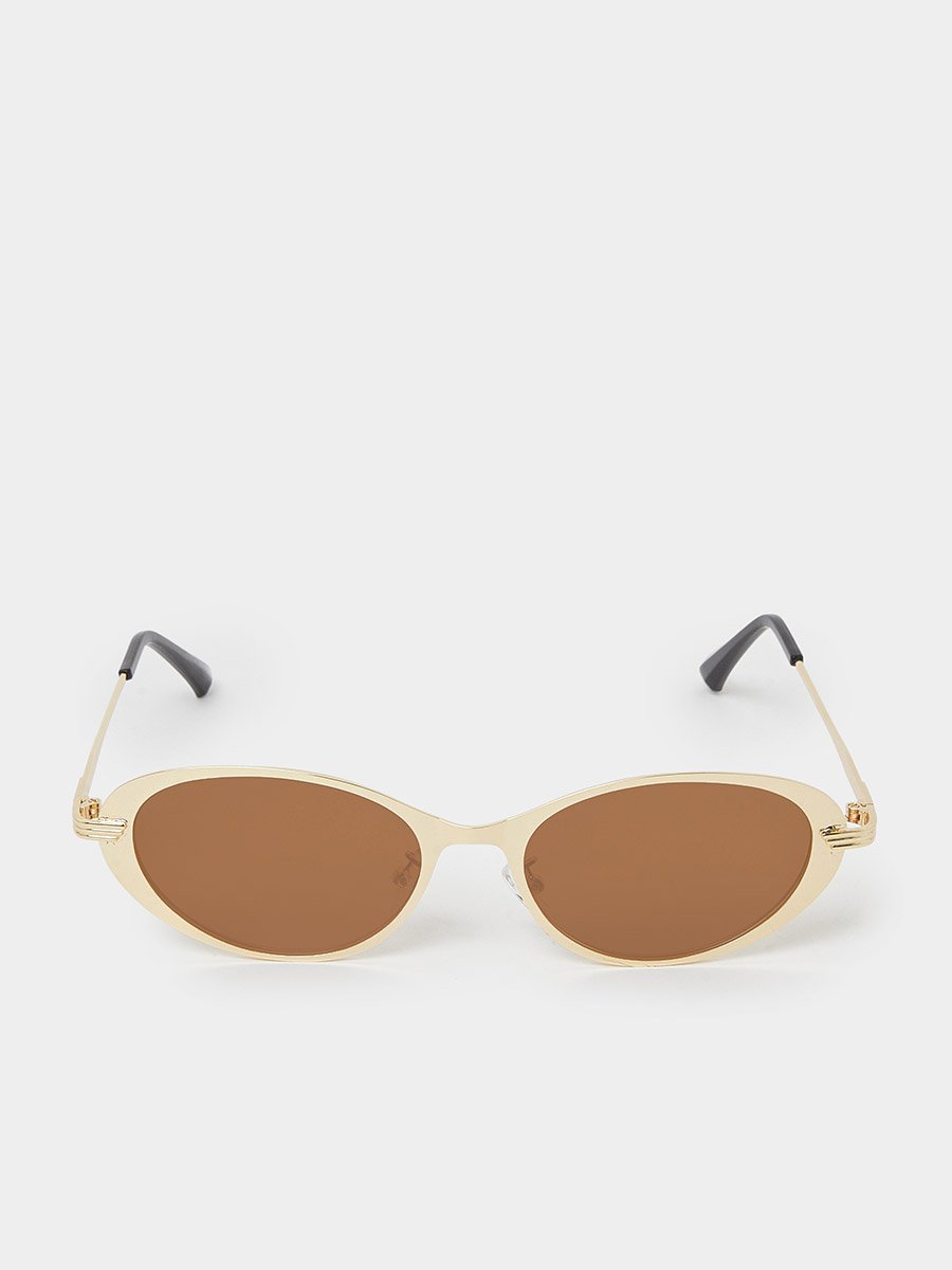 Brown Oval Sunglasses