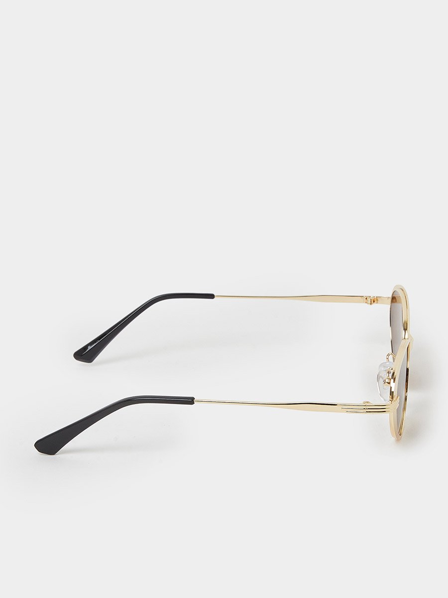 Brown Oval Sunglasses