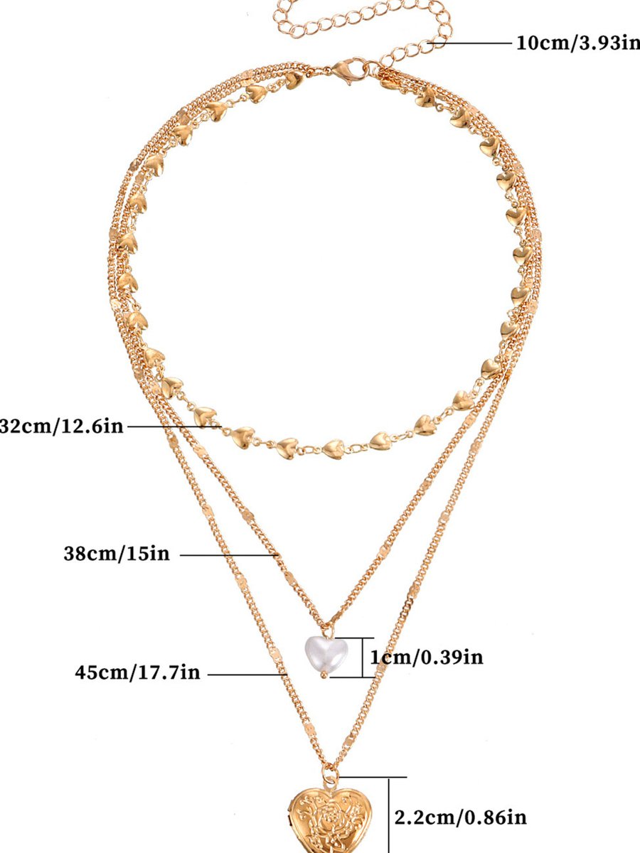 Heart Pendant Layered Necklace