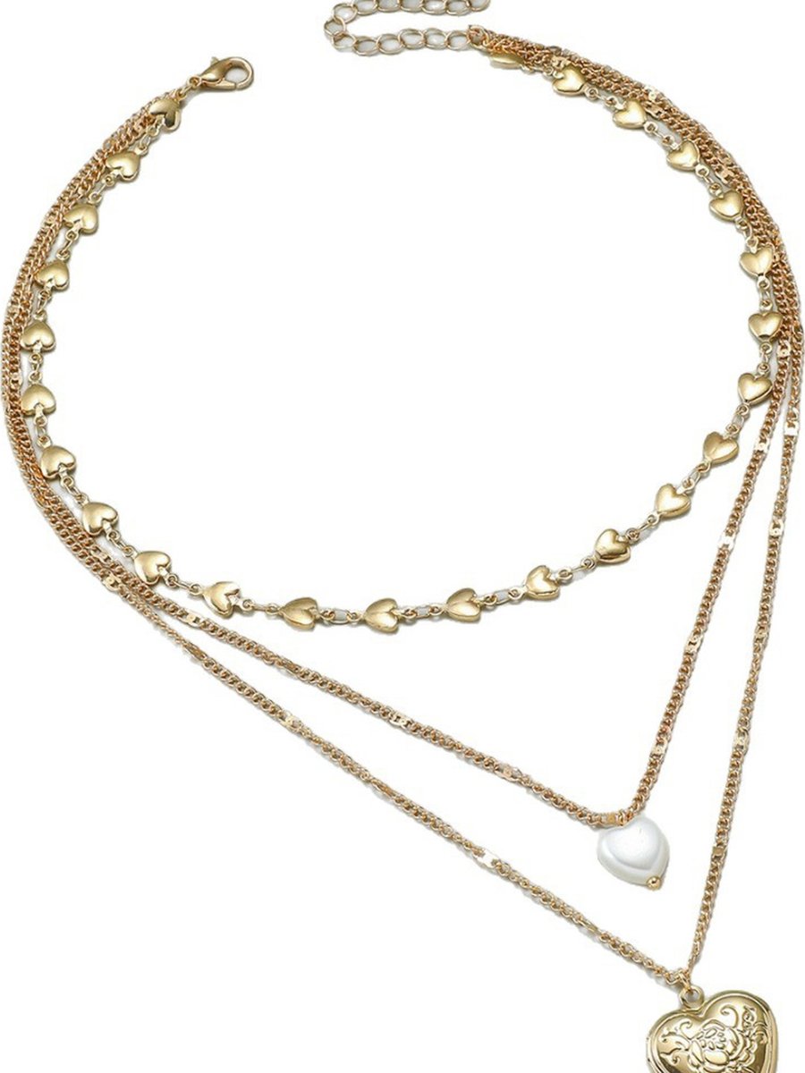 Heart Pendant Layered Necklace