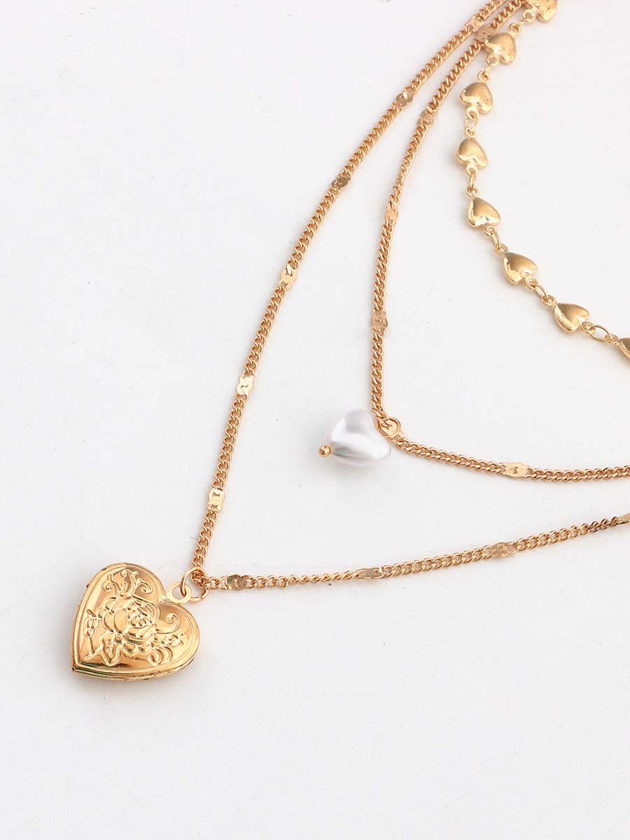 Heart Pendant Layered Necklace