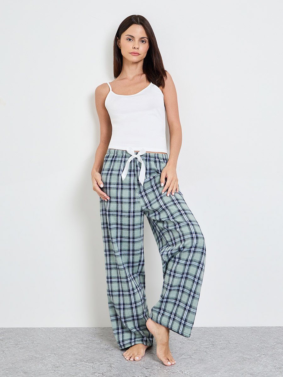 Multi Plaid Straight Pyjama