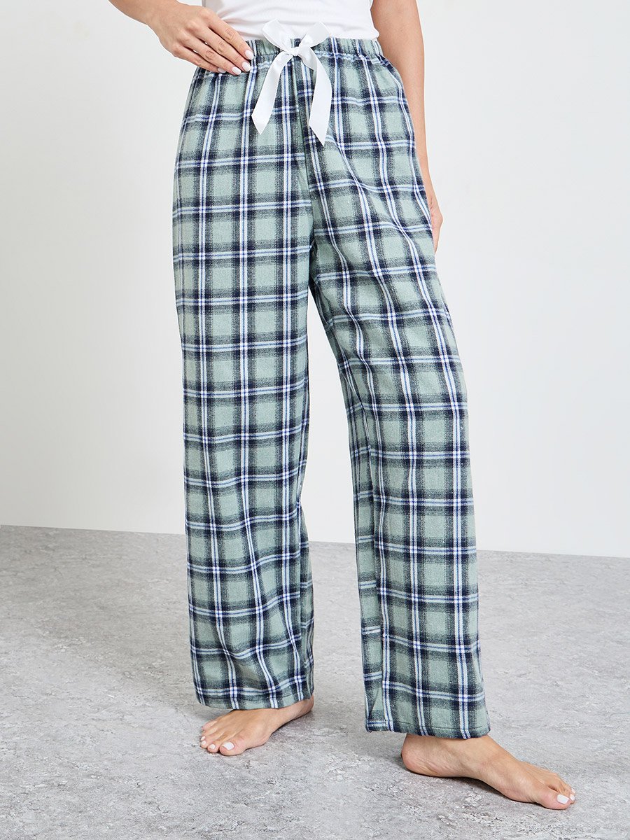 Multi Plaid Straight Pyjama