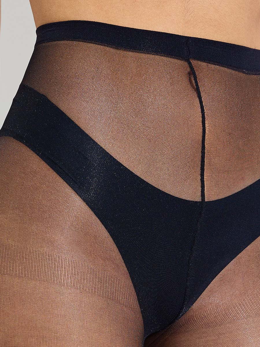 Black Side Mesh Stockings
