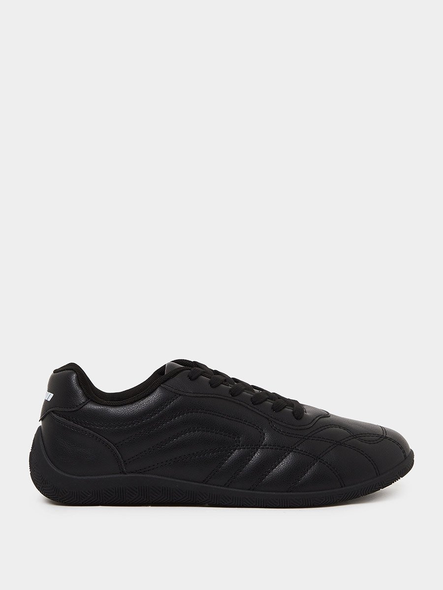 Men Textured Stitch Detail Lace-Up Casual Sneakers