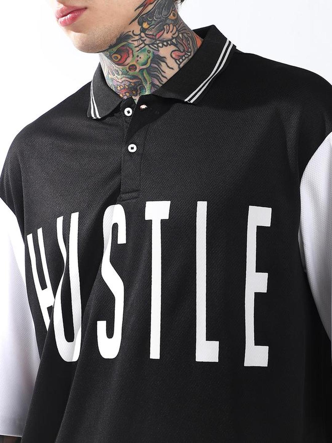 Men Streetletics Printed Polo and Shorts Co-ords
