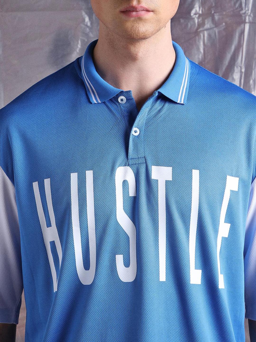 Men Streetletics Printed Polo and Shorts Co-ords