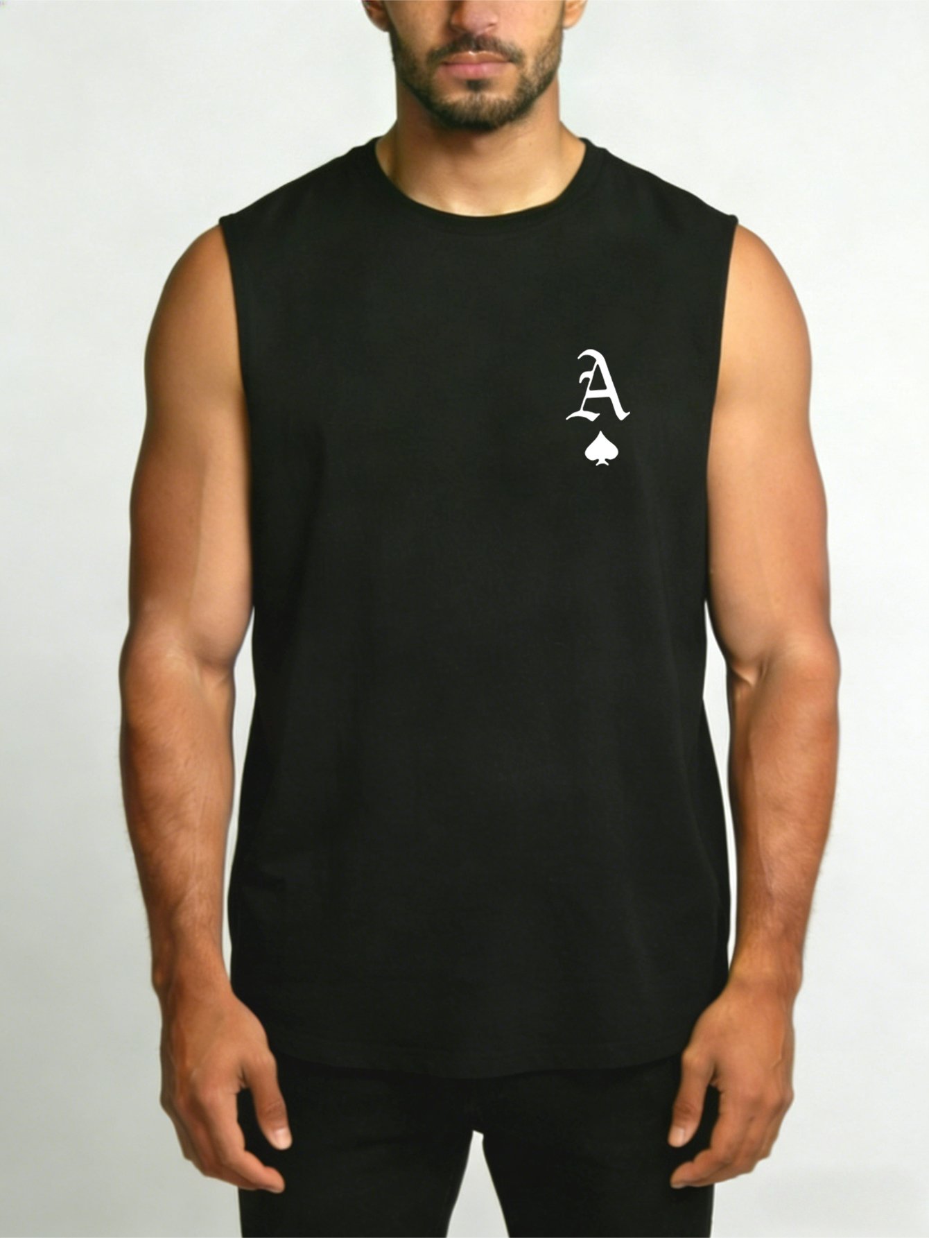 Men Black Comfortable Breathable Tank Top